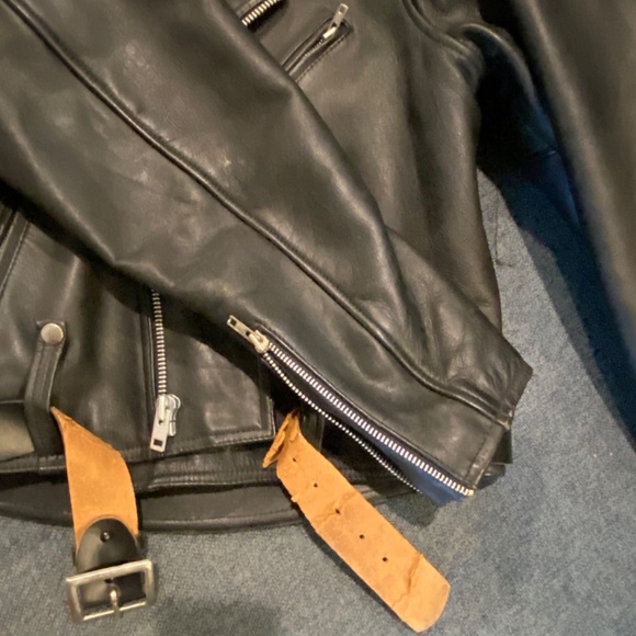 Harley-Davidson 🏍️ Men’s 46R Full Zip Classic Heavy Leather Riding Jacket - Picture 10 of 13